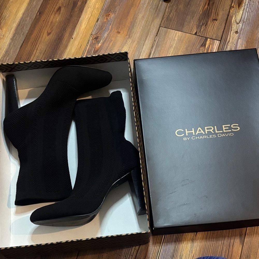 Charles By Charles David Black Ankle Boots